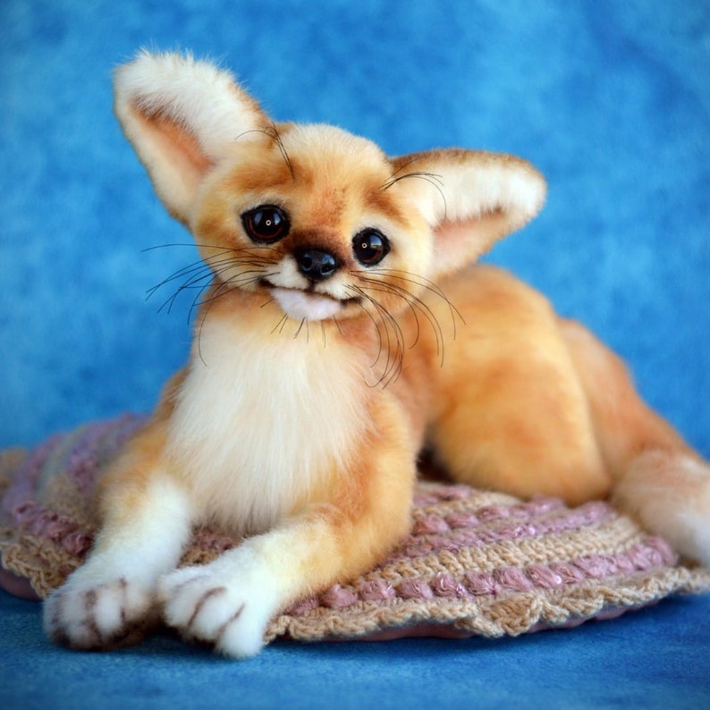 SEW PATTERN Fox Fenek Fox Fenek Collectible toy Posing toy Toy Fenek Stuffed Animal Figurine-PDF Pattern image 7