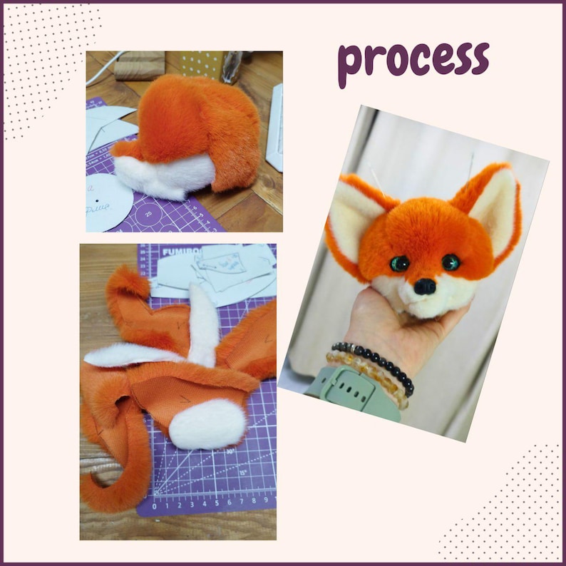 Teddy Fox Sewing Pattern PDF, Plush Toy DIY Template, Soft Stuffed ...