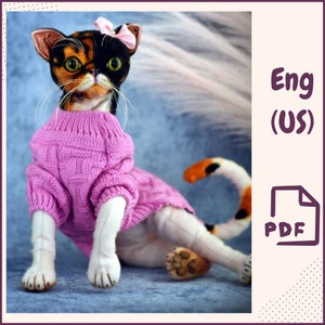 Cat sewing pattern Pattern stuffed animal Pattern PDF-Teddy Teddy The Cat Animal Pattern Plush Cat Cat Pattern Cat- exotic sewing pattern