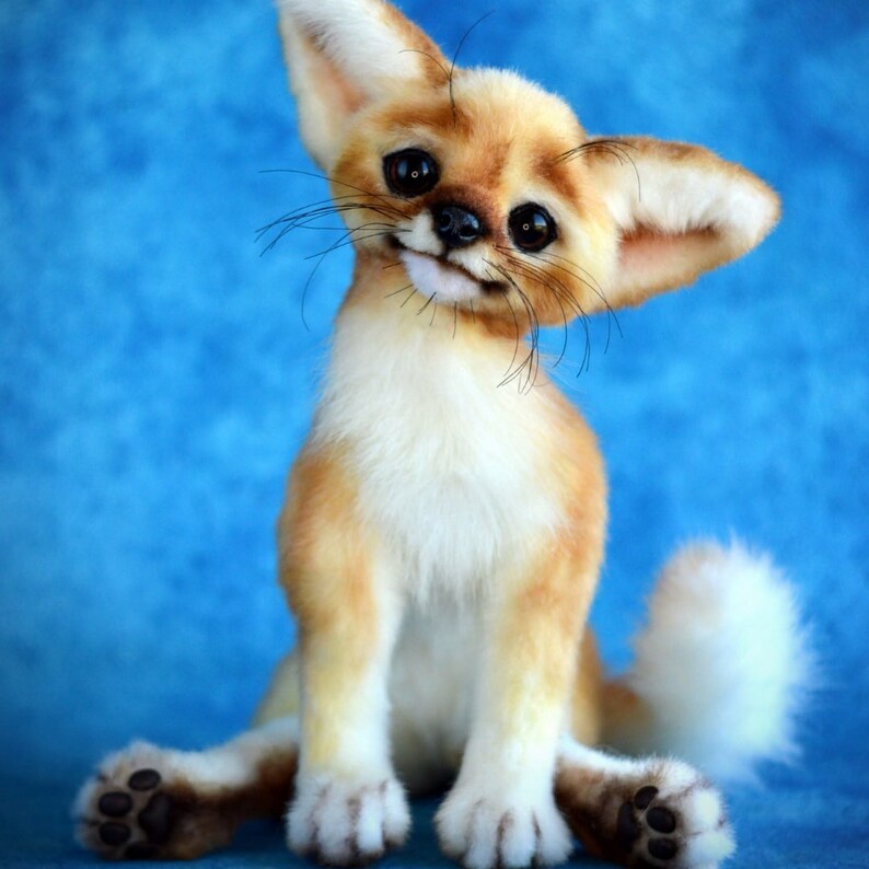 SEW PATTERN Fox Fenek Fox Fenek Collectible toy Posing toy Toy Fenek Stuffed Animal Figurine-PDF Pattern image 3