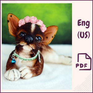 SEW PATTERN  Dog- Chihuahua - Collectible toy - Posing toy - Toy Chihuahua - Stuffed Animal Figurine-PDF Pattern