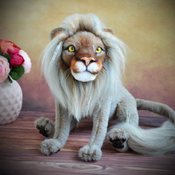 Lion Sewing Pattern PDF – Realistic Wildcat Soft Toy – Poseable Animal  Figurine – DIY Plush Lion 30 Cm – Advanced Teddy Bear Pattern