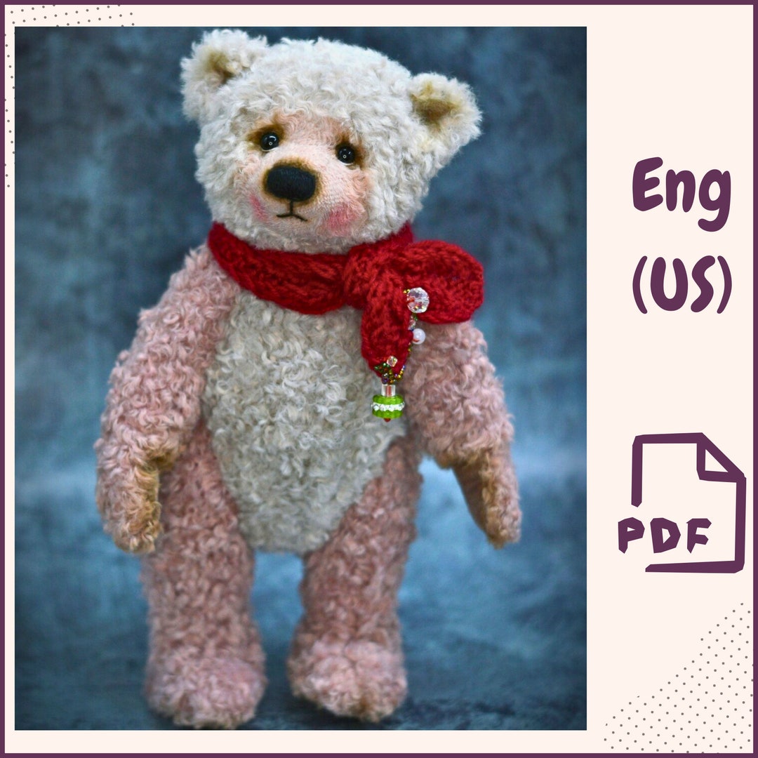 Classic Vintage Teddy Bear Pattern for Sewing Teddy Bear Sewing Pattern