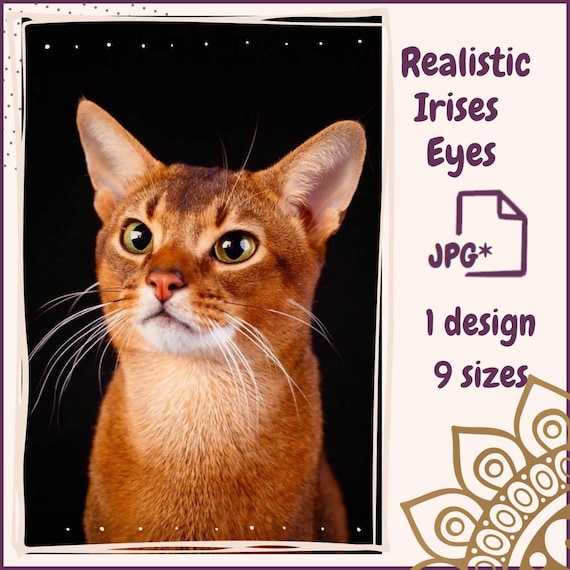 Preview of Eyes for Printing Realistic Irises Cat Eyes Cat Irises Realistic Eyes Doll Eyes Teddy Bear Bottle Caps Pendants Paper Crafts Digital Collage by VariousPatterns