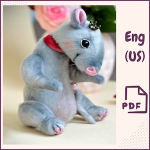 Teddy Mouse Sewing Pattern • Stuffed Animal PDF • Christmas Mouse Plushie • New Year Symbol Soft Toy • DIY Collectible Mouse Pattern