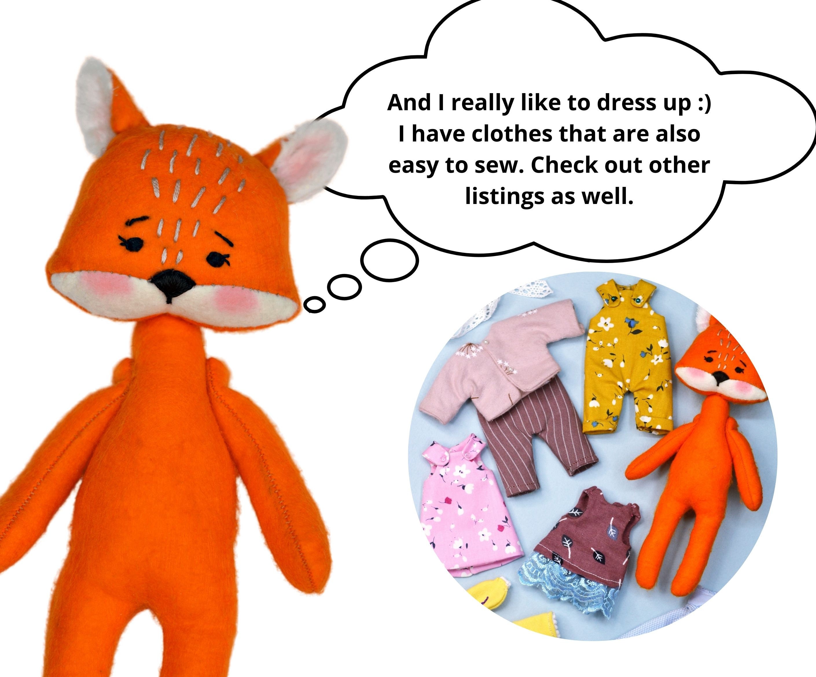 Fox Doll Sewing Pattern Beginner Sewing Pattern for Fox Doll Etsy