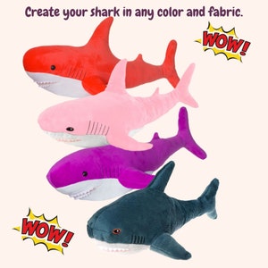 Shark Plush Toy Pattern PDF | DIY Sewing Project for Kids & Adults | 39 ...