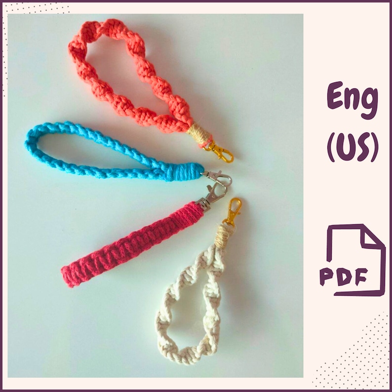 Macrame Person Keychain Instructions.pdf Macrame Keychain Pattern PDF Wristlet Key Chain Macrame for Beginners ...