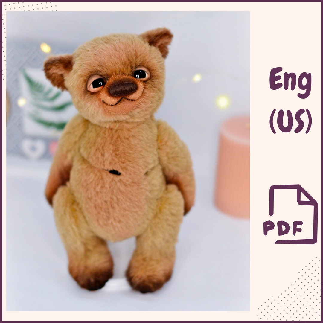 Teddy Bear Sewing Pattern PDF – Soft Plush Bear Toy DIY – Realistic ...