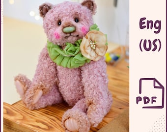 Teddy Bear Pattern – Soft Plush Bear PDF • Stuffed Animal Pattern • DIY Teddy Toy for Sewing • Collectible Bear • Artist Bear Plush Template