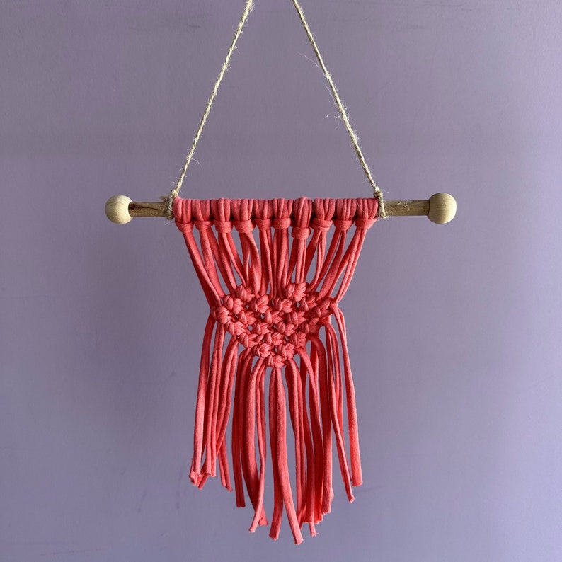 Macrame Heart Wall Hanging PDF Pattern, DIY Valentine’s Day Decor, Easy ...