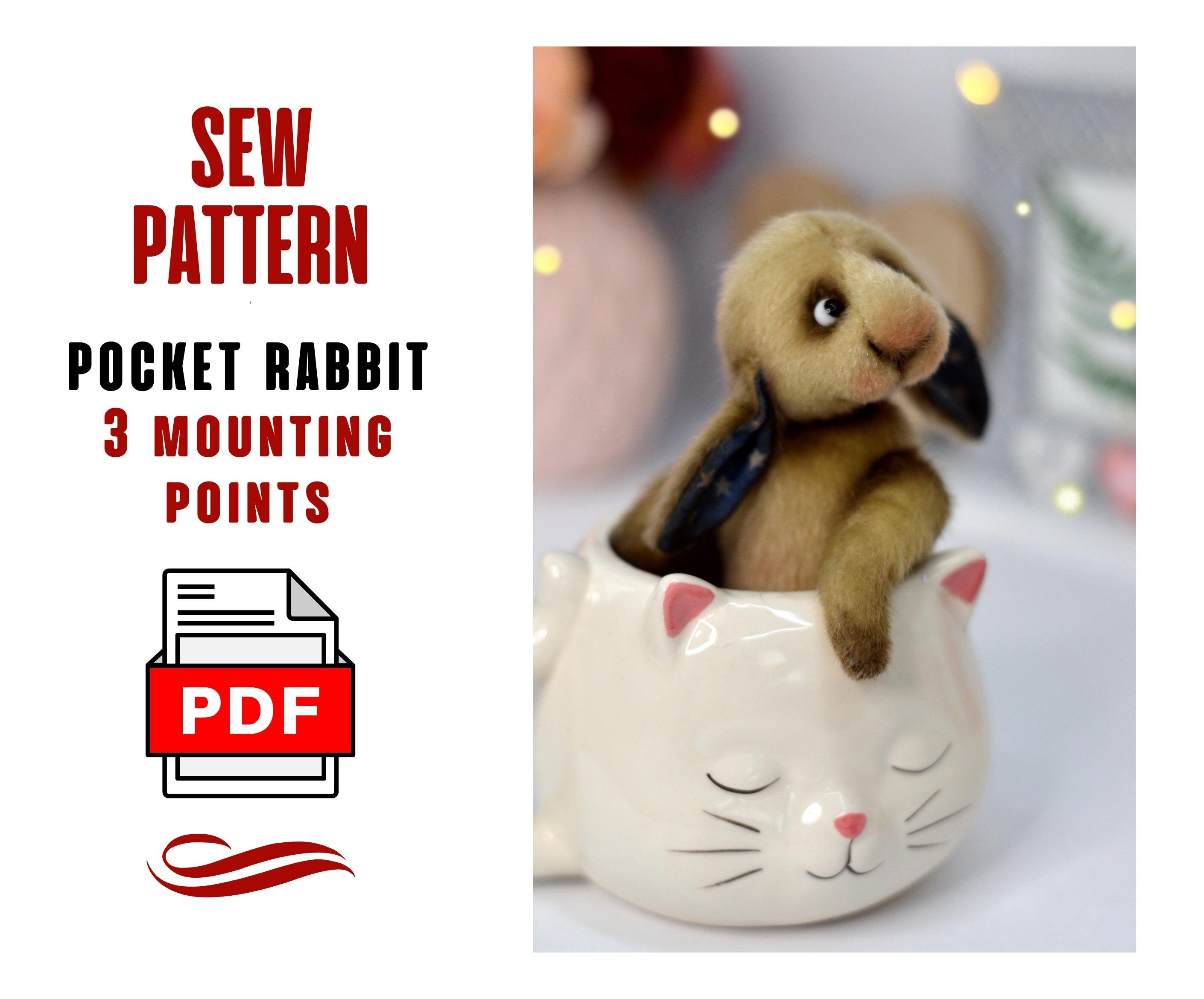 Paper Patterns For Stuffed Rabbit Bunny Rabbit Sewing PDF Pattern β Plush Toy Template PDF, Stuffed ...