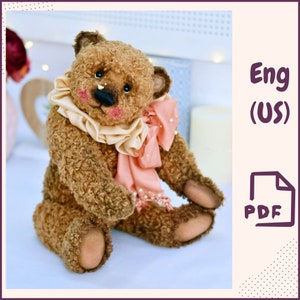 Teddy Bear Sewing Pattern • Artist Soft Bear PDF • Stuffed Animal Tutorial • Plush Collectible Bear • DIY Teddy Pattern Download Printable