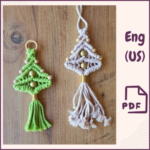 Macrame Christmas Tree Pattern Christmas decorations Macrame pattern with Step by Step Photos Nursery decor Pdf pattern PDF tutorial