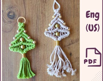 Macrame Christmas Tree Pattern Christmas decorations Macrame pattern with Step by Step Photos Nursery decor Pdf pattern PDF tutorial