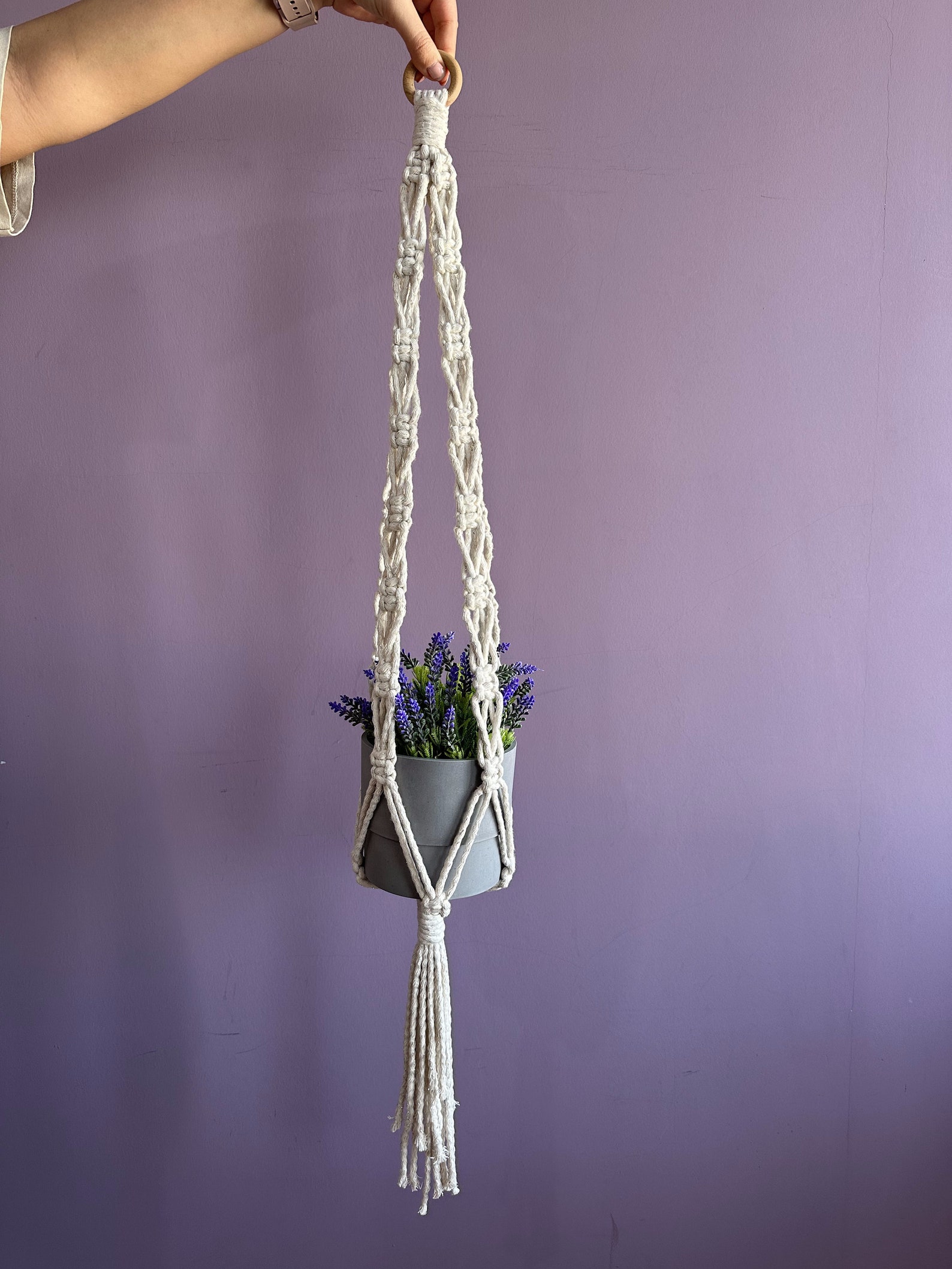 Macrame Plant Hanger Pattern PDF for Beginners - Easy DIY Hanging ...