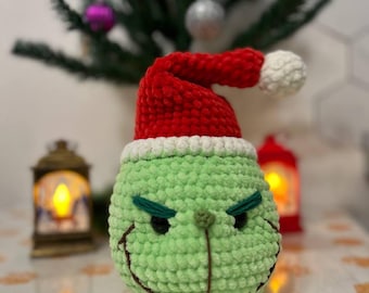 Crochet squishy plushie pattern Amigurumi Christmas decoration pdf tutorial Crochet Xmas toy for kids pattern