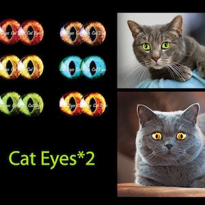 Eyes for Printing Realistic Irises Cat Eyes Cat Irises Realistic Eyes Doll Eyes Teddy Bear Bottle Caps Pendants Paper Crafts Digital Collage