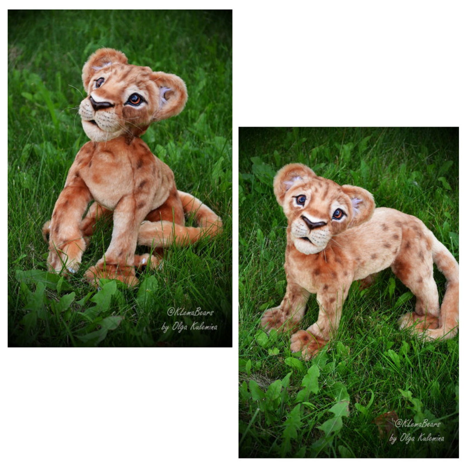 Lion Cub Sewing Pattern • PDF Plush Simba Toy Tutorial • Realistic Baby ...