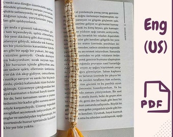 Pdf TUTORIAL von Makramee Lesezeichen Schritt für Schritt Anleitung Handgemacht Einfaches Makramee für Anfänger Quadratischer Knoten Muster Boho Stil DIY Sofort Download