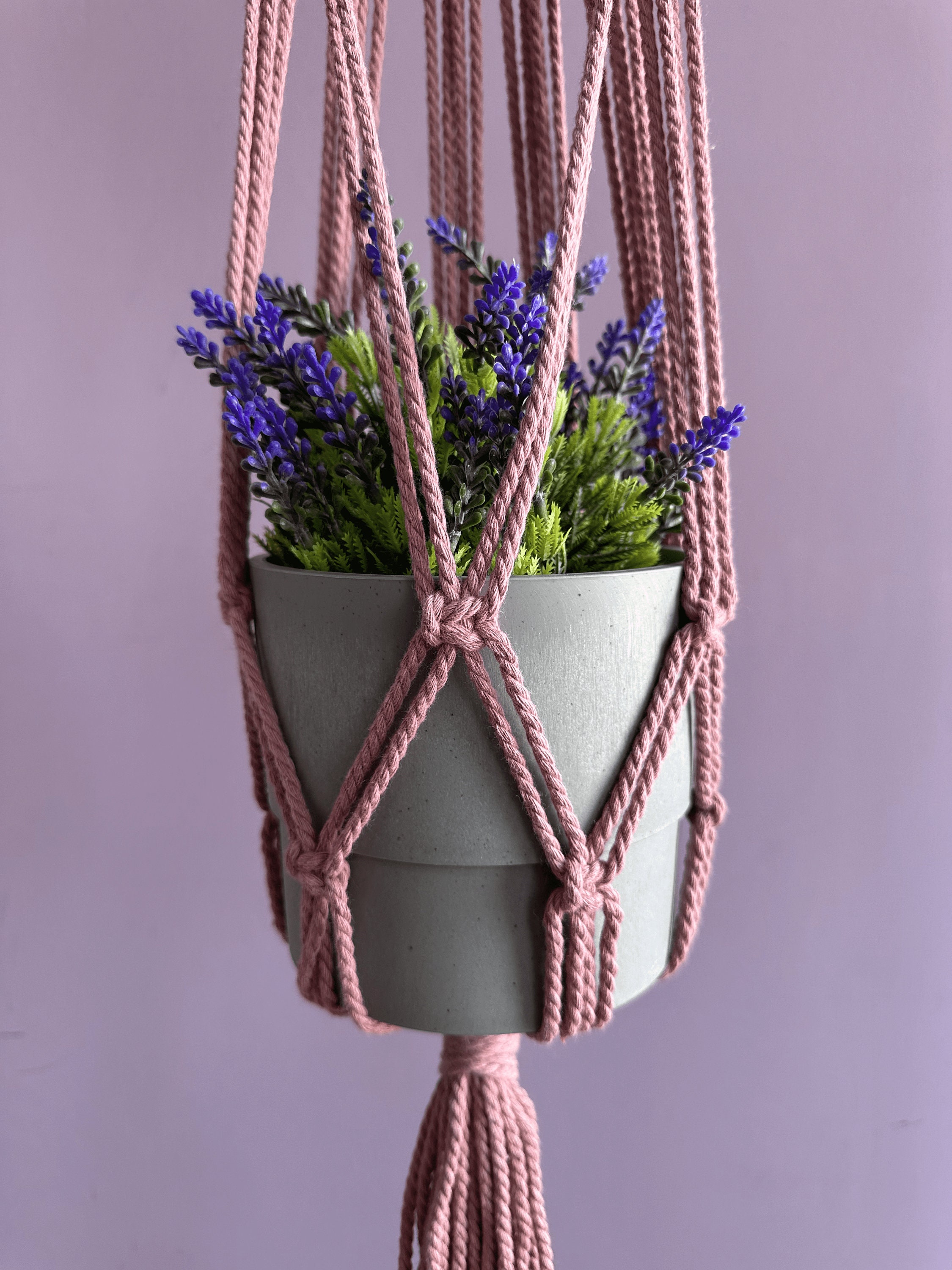 Macrame Plant Hanger Pattern PDF • DIY Boho Hanging Planter Tutorial ...