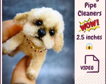 Mini perro con limpiapipas (DIY), videotutorial de cachorro de 2,5