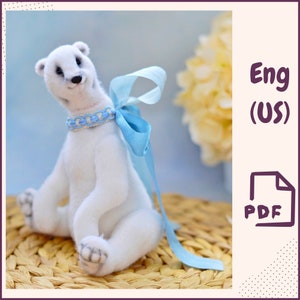 Polar Teddybär Schnittmuster Realistisches Bären-Schnittmuster Bären-Muster 21 cm Schnittmuster für Teddybären nähen Spielzeug