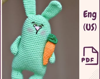Amigurumi pattern Bunny Bunny Crochet Pattern Easter Rabbit Crochet Pattern Bunny Plush Crochet Pattern Amigurumi PDF Crochet toy pattern