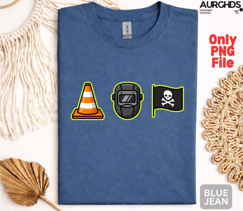 Pittsburgh Hoist The Traffic Cone 3 Icons Png, Funny Icon Trio Meme Png, Cone Welder Pirate Quirky Lover Png Construction Humor Skull Flag image 5