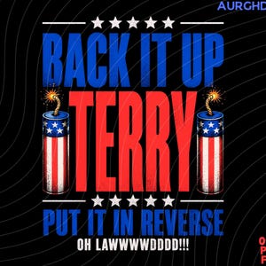 Back It Up Terry Put It In Reverse PNG, Fireworks PNG, 4th of July Design, Digital Print, Sublimation Design, Instant Download
