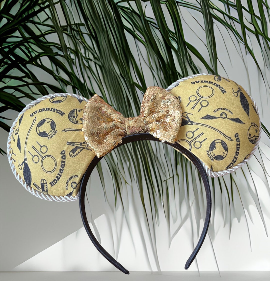 Harry Potter Quidditch Inspired Mickey Headband Ears Etsy