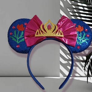 Anna Frozen inspired Mickey Headband Ears
