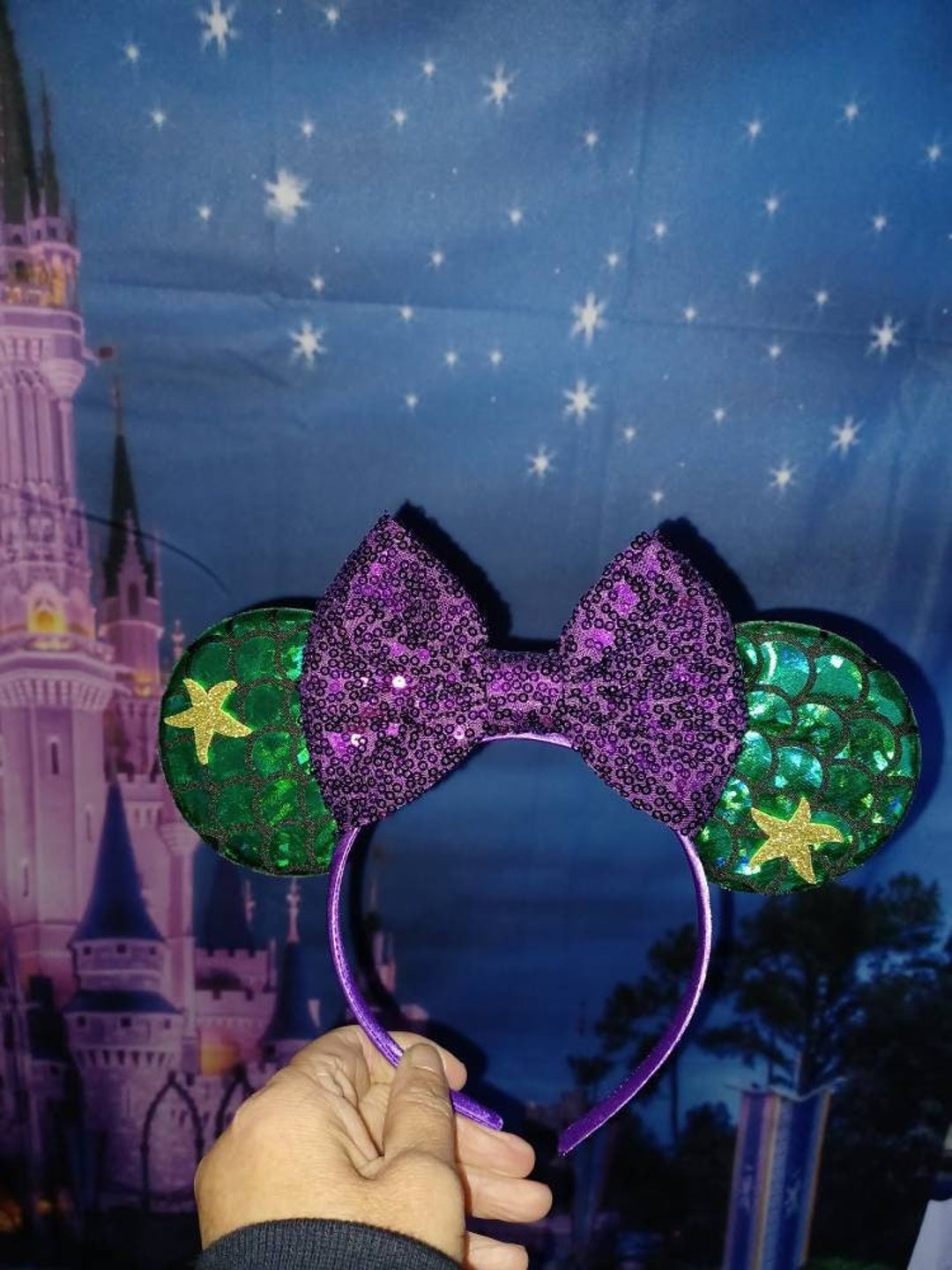 Airel Little Mermaid Inspired Mickey Headband Ears Etsy