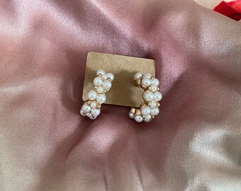 Pearl Hoop Earrings