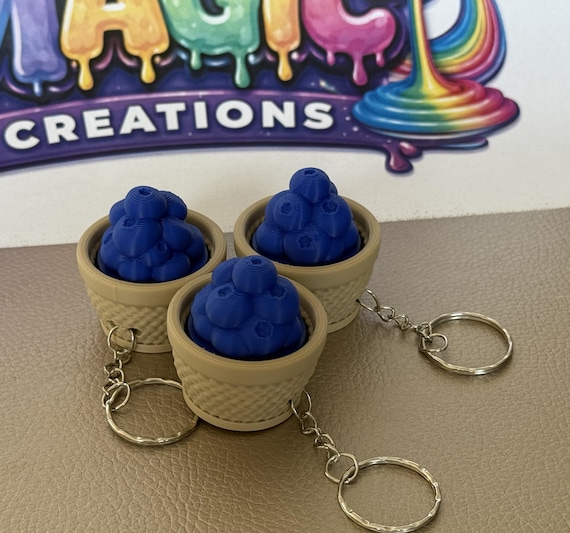 Blueberry Clicky Keyring (4 cm)