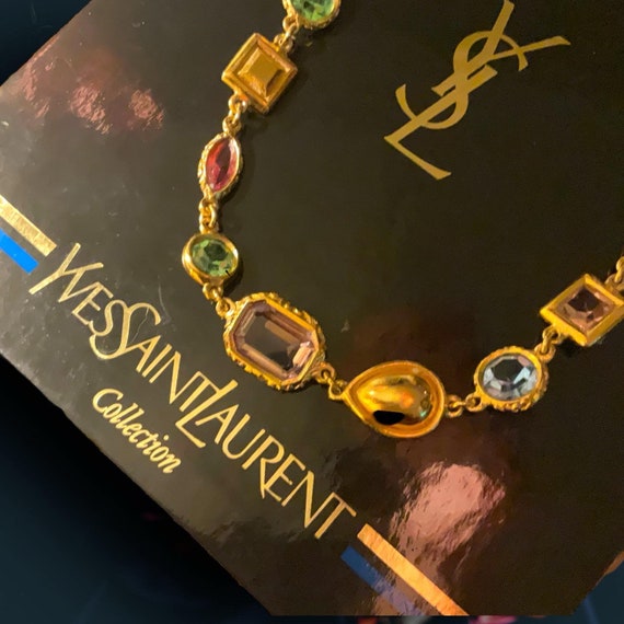 Vintage choker necklace signed Yves Saint Laurent… - image 4