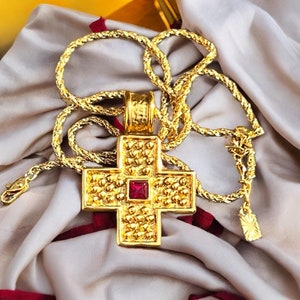 Ysl Cross Necklace - Etsy