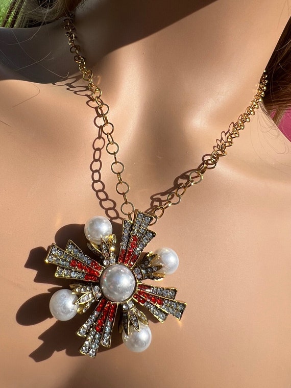 Vintage Yves Saint LAURENT Swarovski Crystal and … - image 3