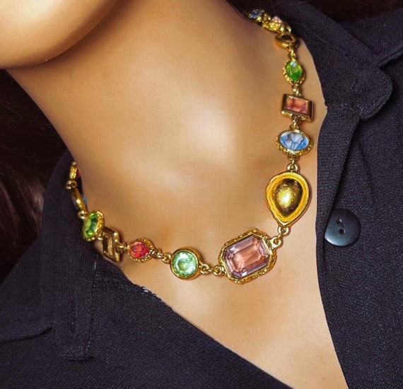 Vintage choker necklace signed Yves Saint Laurent… - image 1