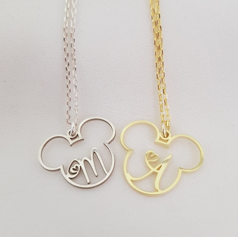 Disney Necklace, Mickey Name Necklace, Disney Name Necklace, Silver Women Gift, Chiristmast Gift, Mother Days Gift image 6