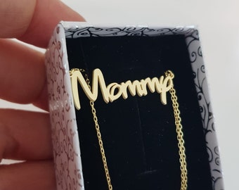 Gold Mama Necklace, Nana Necklace, Mommy Necklace, Oma Neclace, Custom Name Necklace, Silver Mama Gift, Mother's Day Gifts