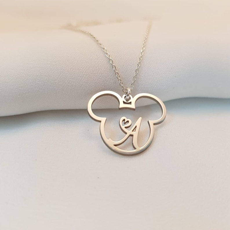 Disney Necklace, Mickey Name Necklace, Disney Name Necklace, Silver Women Gift, Chiristmast Gift, Mother Days Gift image 9