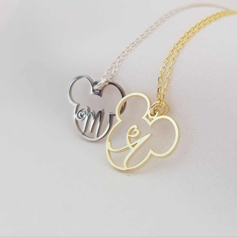 Disney Necklace, Mickey Name Necklace, Disney Name Necklace, Silver Women Gift, Chiristmast Gift, Mother Days Gift image 5