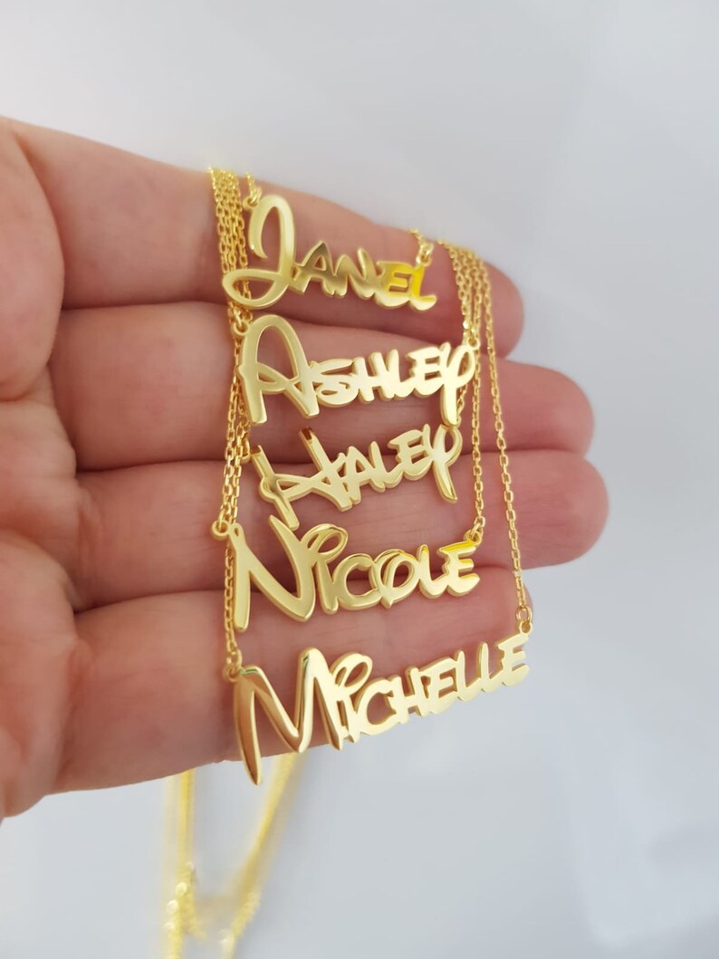 Personalized Name Necklace, Gold Name Necklace, Custom Jewellry, Lover ...