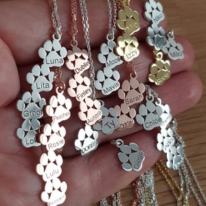 Tiny Paw Print Necklace, Silver Dog Paw Necklace, Pet Paw Necklace, Paw Pendant, Pet Lover Gift image 3