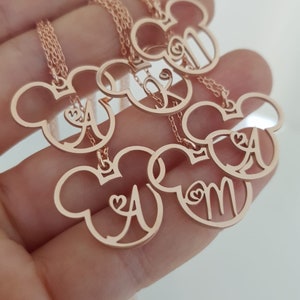 Disney Necklace, Mickey Name Necklace, Disney Name Necklace, Silver Women Gift, Chiristmast Gift, Mother Days Gift image 3