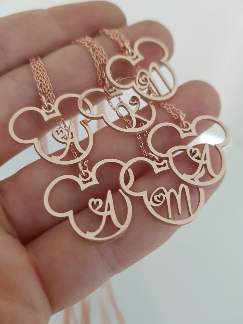 Disney Necklace, Mickey Name Necklace, Disney Name Necklace, Silver Women Gift, Chiristmast Gift, Mother Days Gift image 3