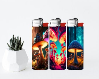 Trippy Mushroom Bic Lighter Sets