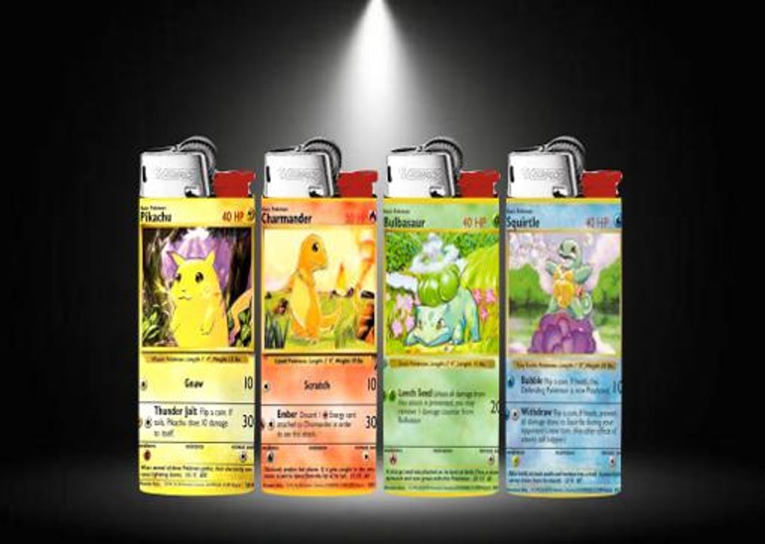 pokemon card lighter Pokémon Card Bic Lighter Sets