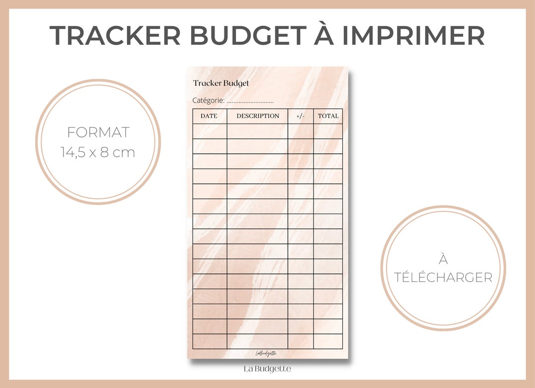 Tracker Budget à Imprimer Gratuit A6